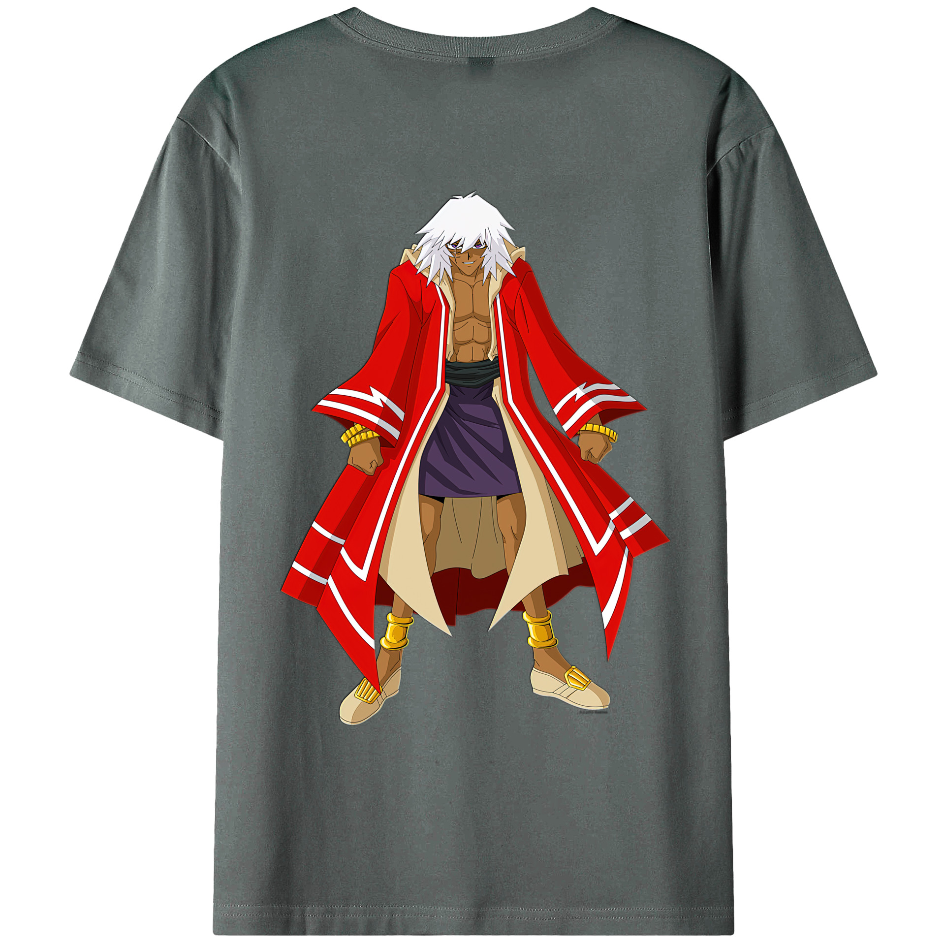 （画像用） 遊☆戯☆王 Yu-Gi-Oh! 綿100％ メンズ半袖Tシャツ（バックプリント） 通気性